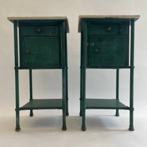 A Pair of Metal Side Tables